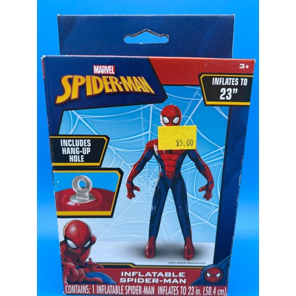 Marvel Inflatable Spider-Man Toy For Kids - Inflates To 23" - Picture 2 of 5
